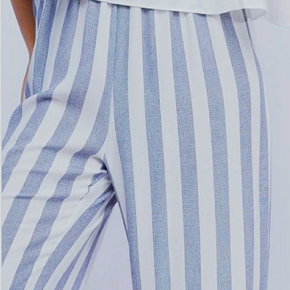M LEFT STRIPED PALAZZO PANTS - Picture 6 of 7